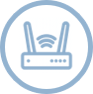 symbolical wifi modem with connection