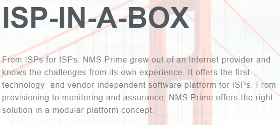 From ISPs for ISPs - NMS Prime supports telecom enthusiasts globally.