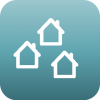property management_app_icon three schematic houses